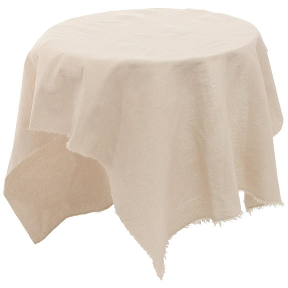 PTOOTP Beige Linen Tablecloth and Decorative Table Mat for Home Dining and Kitchen Use