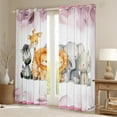 thumbnail image 2 of Castle Fairy Kids Fairy Zebra Giraffe Lion Black Out Curtains,Botanical Plants Curtains Pack of 2 (42x63 Each),Jungle Animal Bedroom Curtains,Microfiber Bedroom Decor, 2 of 6