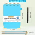 thumbnail image 3 of xianlin-Top Spiral Notebook, A5 Hardcover Top Bound Steno Pads, 240 Pages 100gsm College Ruled Left Handed Notebook Journal for Work, School, Meeting Writing - Blue, 5.9" x 8.5", 3 of 4