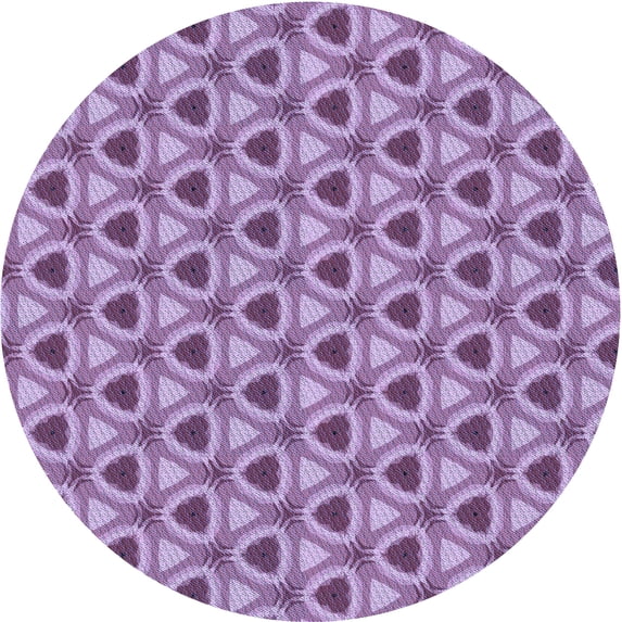 Ahgly Company Machine Washable Indoor Round Transitional Orchid Purple Area Rugs, 7' Round