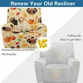 thumbnail image 4 of Xixirimido Turkey Pumpkin Maple Leaf Recliner Slipcovers 4-Pieces Lazyboy Covers Couch Chair Cover Non Slip Reclining with Storage Pockets Thanksviging Furniture Protector for Home Living Room, 4 of 8