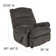 thumbnail image 5 of Flash Furniture Contemporary Kelly Gray Super Soft Microfiber Rocker Recliner, 5 of 12