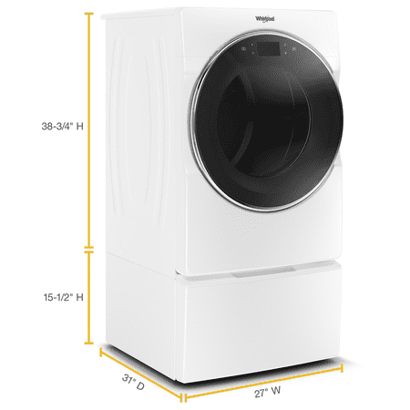 Whirlpool - 7.4 Cu. Ft. 36-Cycle Gas Dryer with Steam - White