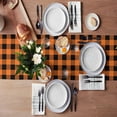 thumbnail image 3 of Linen Linen Table Runner Dresser Scarf Halloween Happy Gnome Pumpkin Table Cover Fall Decoration For Family Farm Dinner Holiday Party, 3 of 5