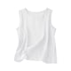 thumbnail image 2 of Auralook Cotton Linen Tank Tops for Women Solid Casual Summer Gauze Shirt Basic Sleeveless Round Neck Loose Vest Beach Vacation Clothes, 2 of 5
