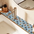 thumbnail image 2 of Yayeee Faucet Mat for Kitchen Sink 14.7" Diatomite Long Splash Guard Pad, Cartoon Hockey Pattern, 2 Pack, 2 of 7