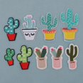 thumbnail image 2 of Parches de cactus perfecl 9 piezas de moda bordadas para coser en insignias apliques para manualidades, 2 of 8
