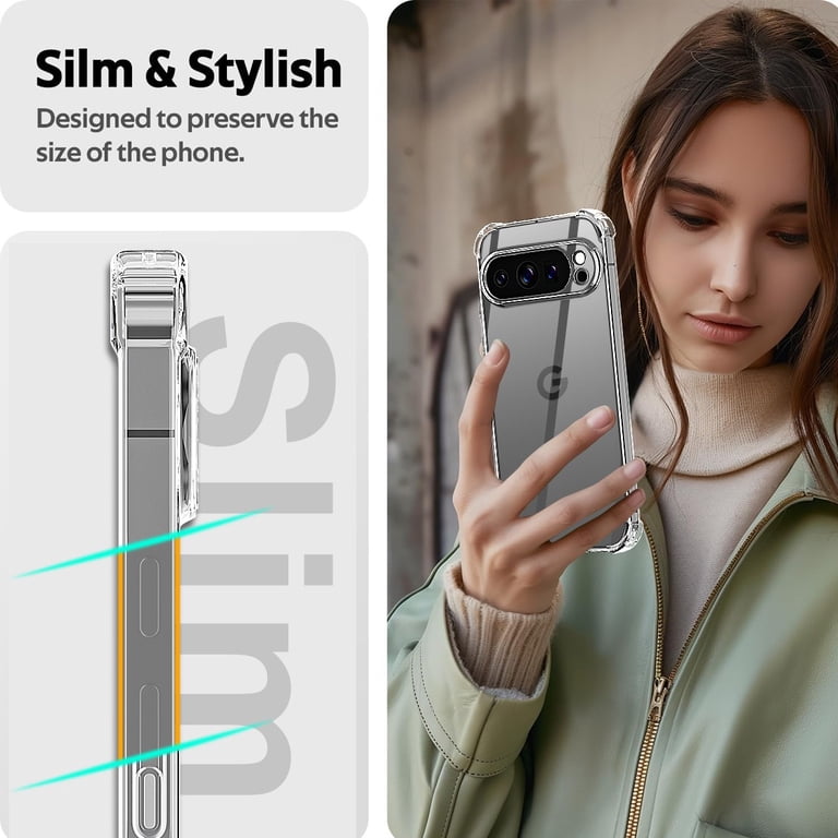 AICase Clear Shockproof Slim Case For Google Pixel 10 / Pixel 10 Pro / Pro XL (2025 Version)