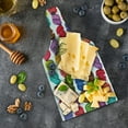 thumbnail image 5 of Colorful Cutting Board, French Macarons in a Row Coffee Shop Cookies Flavours Pastry Bakery Food Design, Tempered Glass Cutting and Serving Board, Wine Bottle Shape, Multicolor, by Ambesonne, 5 of 5