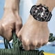 thumbnail image 3 of Reloj de cuarzo noctilucente con pegatinas mecánicas, diseño de múltiples esferas, correa de cuero, estilo informal, reloj de pulsera, esfera antiarañazos, para hombres y mujeres, con forma de bola de, 3 of 3