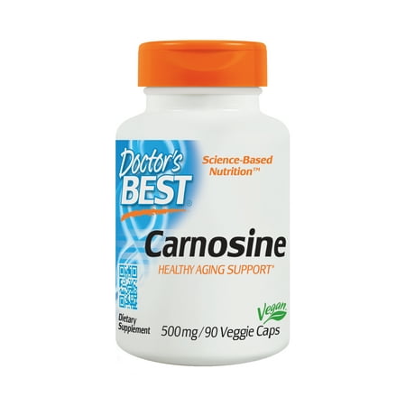 Doctor's Best Carnosine, Non-GMO, Vegan, Gluten Free, Soy Free, Healthy Aging Support, 90 Veggie (The Best Anti Aging Vitamins And Supplements)