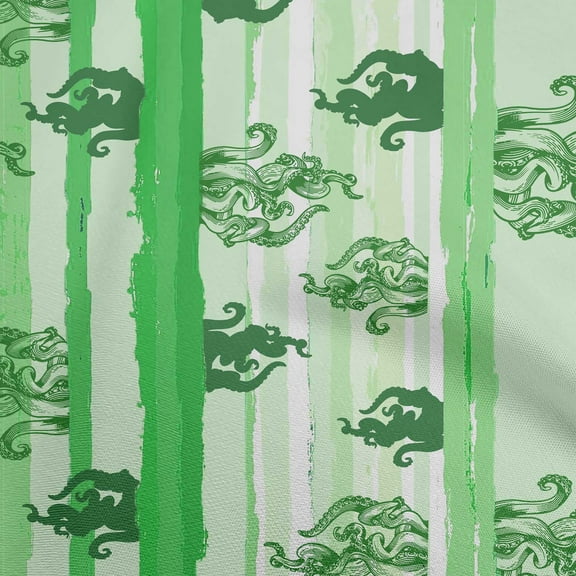 oneOone Polyester Spandex Sea Green Fabric Sea Diy Clothing Quilting Fabric Print Fabric By Yard 56 Inch Wide