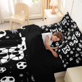 thumbnail image 5 of Erosebridal Kids Football Print Letter B 7-Piece Twin Bedding Sets,Soccer Ball Games Bedding Comforter Set For Ball Boys,Reversible Black, 5 of 7