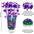 thumbnail image 2 of DPOWERFUL Plastic Fish Tank Plants, Artificial Tall Aquarium Plants for Fish Tank Decor, 15.7 inches(Purple), 2 of 7