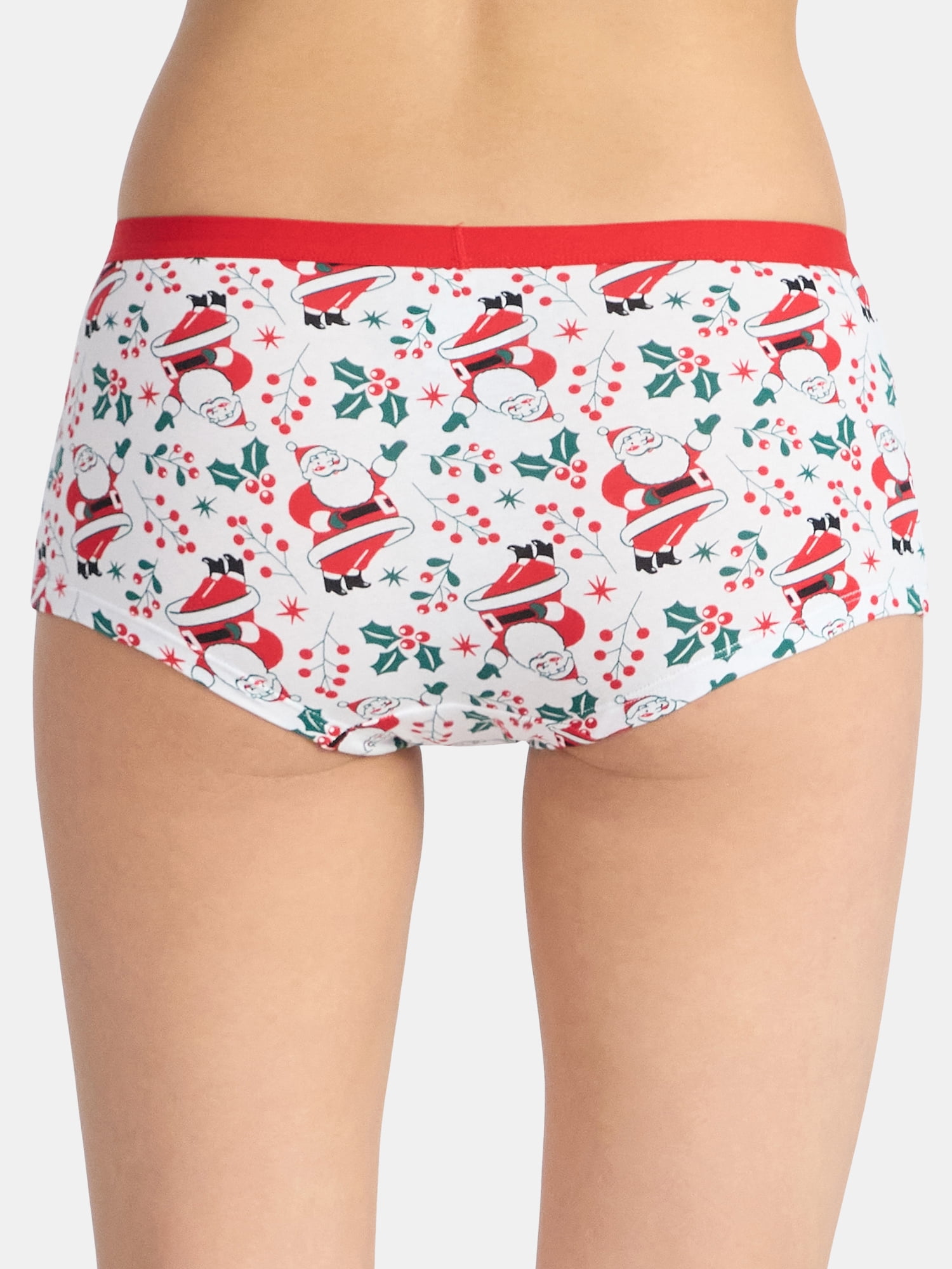 Holiday Time Women's Christmas Boyshort Panties, 3-Pack, Sizes S-XXL