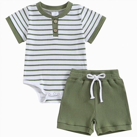 CAUYDY Preemie Boy Clothing Infant Boys Short Sleeved Romper Set Baby Fall Winter Bodysuit Newborn Picture Outfit 0 3 6 9 12 18 24 Months Sizes 12-18 Months,AG