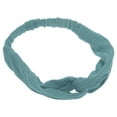 thumbnail image 6 of Unique Bargains 1 Pc Stripes Elastic Cross Headwrap for Women Lake Blue, 6 of 6