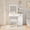 Hinged + White + Drawer + 2 Drawers + Bedroom + Extra Deep Drawers + Modern + 2 or Less + Mirror Included + Particle Board+MDF, variant on One drawer dresser table