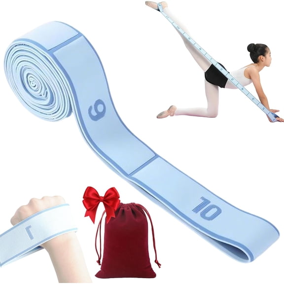 YUSUIYI Fitness Numbered Resistance Bands,8/10/12-Section Elastic Training Exercise Stretch Straps with Loops & Clear Markings for Stretching and Yoga