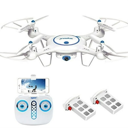 Syma X5UW Wifi FPV Drone with 720P HD Camera 2.4Ghz RC Quadcopter with Flight Route Setting and Altitude Hold Function Bonus Battery