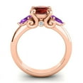 thumbnail image 4 of 2.50 T.C.W Elegant Round Shape Garnet & Amethyst Gemstone Wedding Ring for her Solid 14K Rose Gold Size 5.5 by Diamond-Capitals, 4 of 8