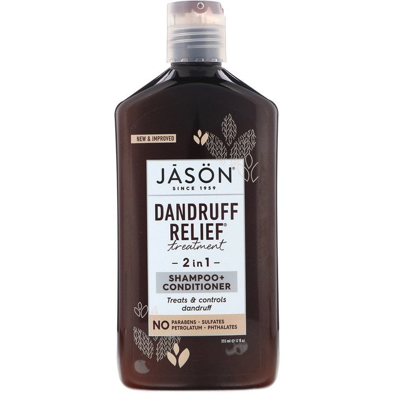 Jason Natural, Dandruff Relief Treatment, 2 in 1, Shampoo + Conditioner, 12 fl oz Pack of 3