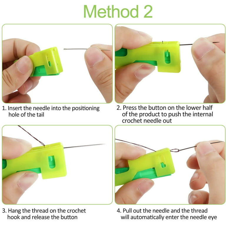 Pieces Automatic Needle Threader Automatic Threading Device Hand Guide  Plastic Sewing Needle Threader Easy To Use And Carry, Random Color 