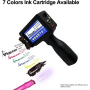 Phezer P16-1 Handheld Inkjet Printer, Portable Handheld Printer Print Hight 0.08-1 Inch with 4.3 Screen, Intelligent 360° Coding Machine for Expiry Date/Time/Barcode/QR Code/Logo/Label, 25 Languages