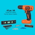 thumbnail image 3 of Taladro inalámbrico BLACK+DECKER 8V MAX* + 43 piezas Kit de decoración para el hogar, 3 of 5
