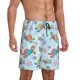 thumbnail image 2 of Balery Colorful Sea Turtle Pantalones cortos de pijama de punto de algodón para hombre con cinturilla y bolsillos-3X-Large, 2 of 6