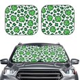 thumbnail image 2 of Gaeub Leopard print St. Patrick's Day Foldable Auto Sun Blocker Visor, Sunshade for Car Front Window, Keeps Your Vehicle Cool - Large, 2 of 6