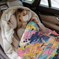 thumbnail image 2 of Concert Watercolor Throw Blanket for Stylish Warm Winter Cabin Ultra-Soft Micro Fleece Blanket, Premium Microfiber, Silky Soft, Plush, Warm and Lightweight for Couch, Sofa, Bed - 50"X40", 2 of 5