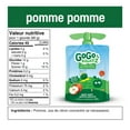 thumbnail image 4 of GoGo squeeZ Fruit Sauce, Apple Apple, No Sugar Added. 90g per pouch, 4 Pouches, 4 of 5