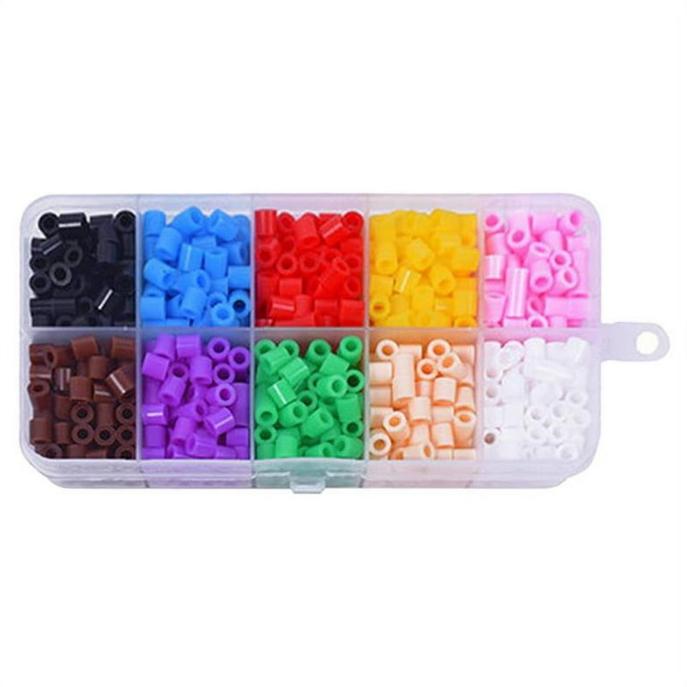 Fuse Beads Kits - Crafting Melting Bead - 5 mm Pegboards - Beads for Kids Crafts. - 12 Colors 1200pcs