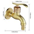 thumbnail image 2 of Grifo de máquina de lavado vintage, aleación de zinc, válvula de cobre, núcleo, cocina, baño, grifo de agua retro, dorado Eigraketly HA6088-03B, 2 of 6