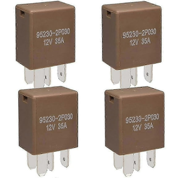 12V 35A 4-Pin Power Relay (4-Pack) - Vehicle Multi-Purpose Automotive Relays