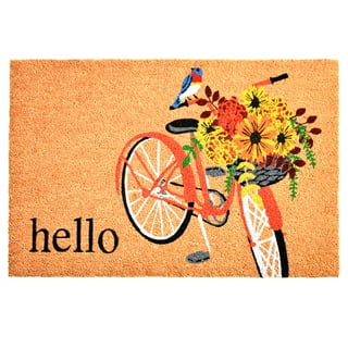 Blossom Bike Hooked Door Mat