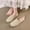 #0141-Beige, variant on Women's Vintage Espadrille Flats, Perforated Soft Sole Slip On Shoes with Jute Wrapped Sole, Breathable Low Top Casual Sneakers, Versatile Spring Summer Style Gift