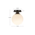 thumbnail image 3 of Alora Lighting SF430108MBGO Otis 8" Wide Semi-Flush Globe Ceiling Fixture - Matte Black /, 3 of 7