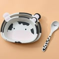 thumbnail image 6 of FRCOLOR Adorable Cow Shaped Dessert Bowl with Spoon for Home Use Made of Synthetic Material Multi Color 6.3 Inches, 6 of 8
