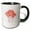 Black/White, variant on 3drose, Stylized Line Drawing Artistic Red Roses Vector, 11oz Two-tone Black Mug