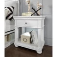 thumbnail image 2 of Maklaine Traditional Open Night Stand Natural White Wood, 2 of 5
