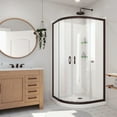 thumbnail image 5 of Dreamline DL-6153-06CL Prime 36" Wide X 76 3/4" High Semi-Frameless Clear Glass Sliding, 5 of 11