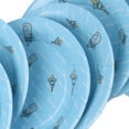 thumbnail image 4 of 10 Piezas Desechables Platos De Papel Gloria Vajilla Cumpleaños De Bienvenida Al Bebé Azul, 4 of 9