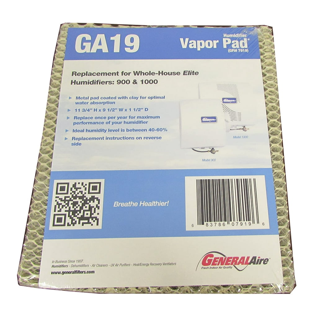 General Aire Filters GA19 Humidifier Vapor Pad