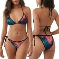 thumbnail image 3 of Balery Cosmic Paint Swirl Pijama Estampado Bikini de Dos Piezas para Mujer - Conjunto de Bikini Ajustable Sexy y Cómodo para Playa, 3 of 6