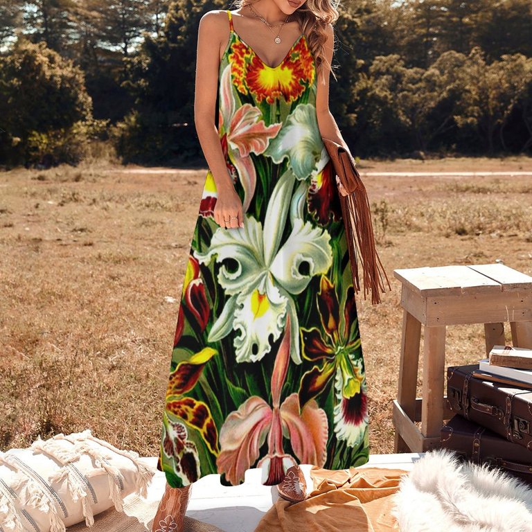 maxi wrap dress Blue floral Wrap Dress for Women