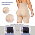 thumbnail image 3 of Molutan Underwear Boxer Briefs for Men High Waist Tummy Control Shorts Seamless Body Shaper Shapewear Belly Girdle(Beige, M）, 3 of 8
