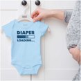 thumbnail image 5 of Diaper Loading Cute Computer Humor Romper Boys or Girls Infant Baby Brisco Brands 6M, 5 of 6
