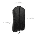 thumbnail image 2 of 45'' Breathable Black (Gusseted) PP Non Woven Garment Bag - 1 Count - Basic LTD, 2 of 6